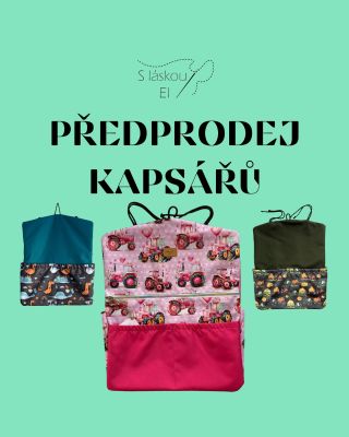 Tak a je to tady!🥳 ❗️Už dneska večer 23.07. od 20 hodin se na mém eshopu spustí předprodej kapsářů! Na co se můžeš těšit?...